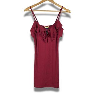 PRINCE & FOX AERO Red Ruffle Mini Tank Dress NWT SMALL